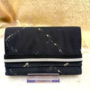 Chanel Black and White Travel Line Nylon Bifold Long Wallet